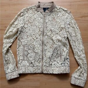 Floral Zip-up Bomber Jacket